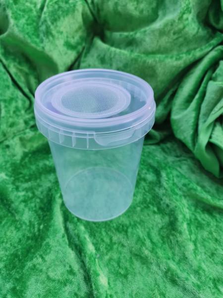 0,5 Liter-Drosobecher mit Gaze-Deckel